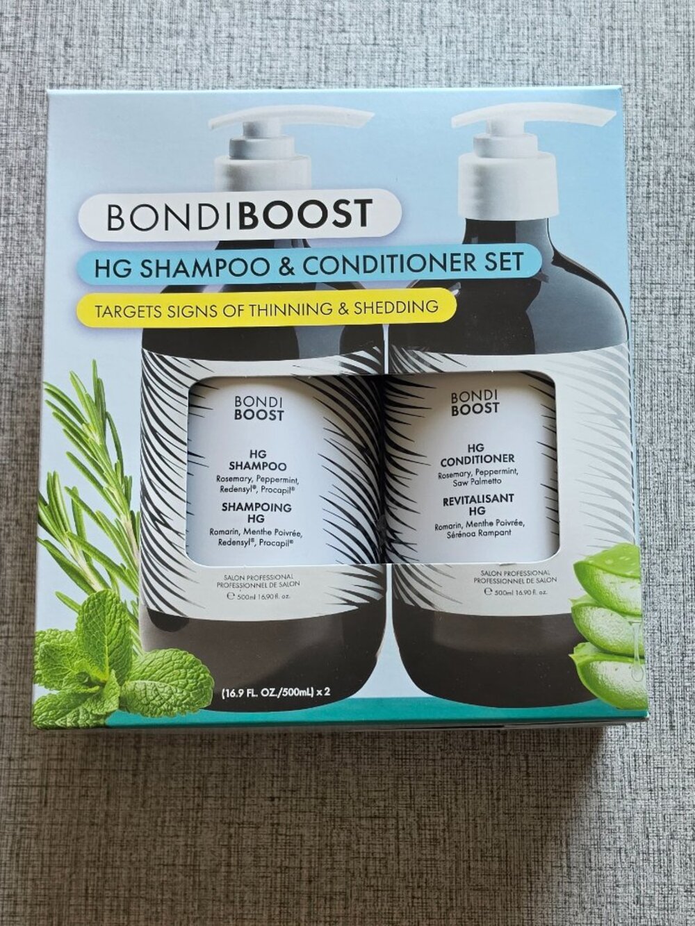 BondiBoost HG Hair Growth Shampoo & Conditioner Set 2 x 500ml NEW